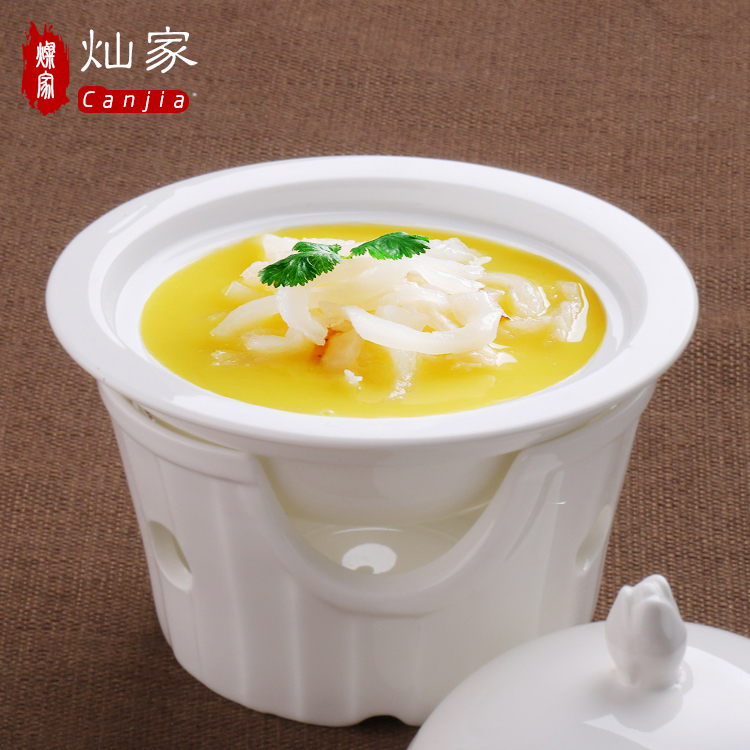 Cup holding furnace sweetmeats Cup white ceramic tableware bird 's nest soup bowl heating stoves stew