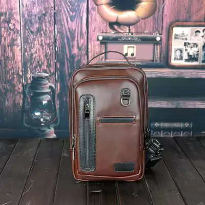 Crazy Horse Leather Chest Bag Fashion and Casual New Men's Shoulder Bag crossbody Wear-resistant Crazy Backpack 2021 New Tide