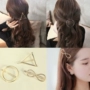 Thời trang Âu Mỹ cá tính catwalk kẹp tóc đơn giản kim loại hình học bên clip vòng kẹp tóc bangs clip ếch clip phụ kiện tóc - Phụ kiện tóc shop bán dây buộc tóc đẹp