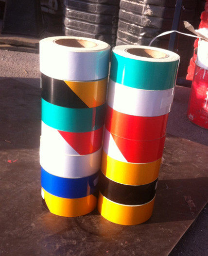 Reflective tape 5cm black yellow road traffic reflective warning tape Reflective strip sticker Reflective film warning tape