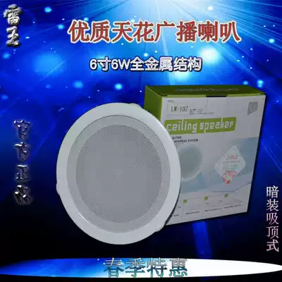 Lei Wang suction item concealed 6 inch 6W all metal steel structure high quality ceiling audio broadcast speaker LW-Y06-107