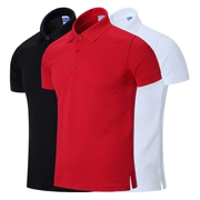 Áo thun nam tay ngắn công sở giản dị màu áo liền thân Áo thun rộng kích thước lớn Áo sơ mi polo nam từ bi logo