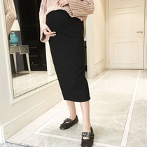 Long Cotton Fashion Bag hip autumn and winter pregnant womens skirt spring summer loose belly long skirt tide autumn skirt
