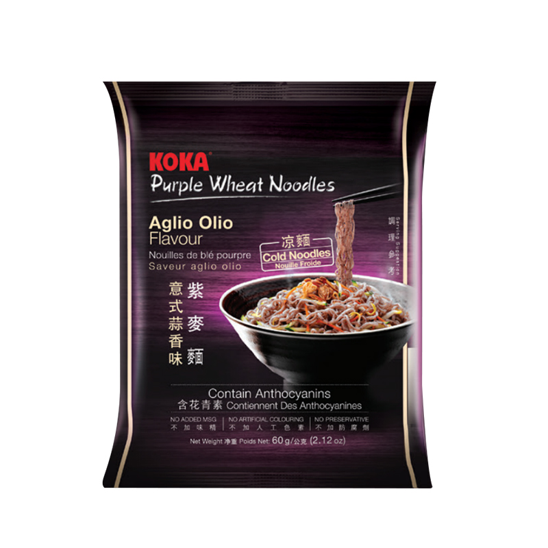 【天猫超市】新加坡进口方便面 KOKA可口紫麦面意式蒜香味60g