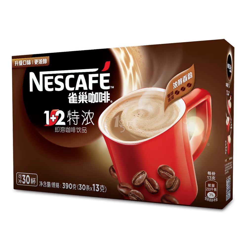雀巢咖啡 1+2特浓390g/盒(30条x13g)