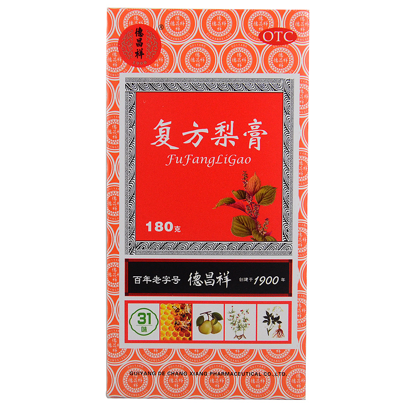 德昌祥 复方梨膏 180g 养阴润肺生津止咳化痰 阴虚久咳 肺燥咳嗽