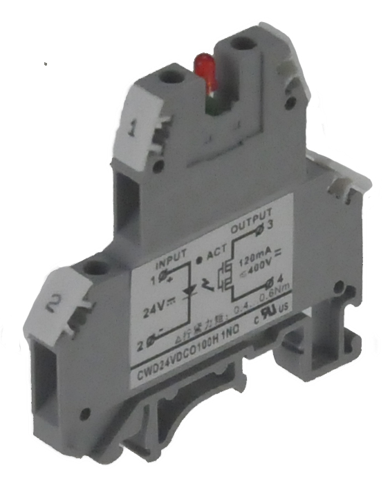 24V input photoelectric isolation terminal ultra-thin guide rail installation output switch 0~400V AC DC 100mA