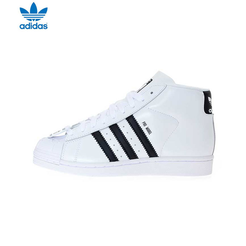 韩国直邮adidas阿迪达斯三叶草黑白经典小熊贝壳头高帮板鞋S75555