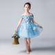 Một vai cô gái sinh nhật công chúa váy hoa cô gái fluffy sợi trẻ em sàn catwalk buổi tối ăn mặc nhỏ máy chủ đàn piano trang phục thời trang thiếu nhi Váy trẻ em