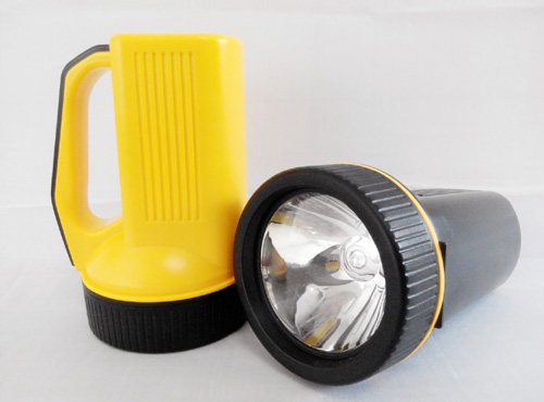 Home outdoor white light LED lamp emergency car probe portable lamp plastic strong light flashlight