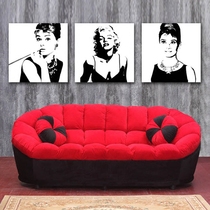 Living room clothing store bedroom coffee shop black and white star movie character Hepburn Monroe frameless painting