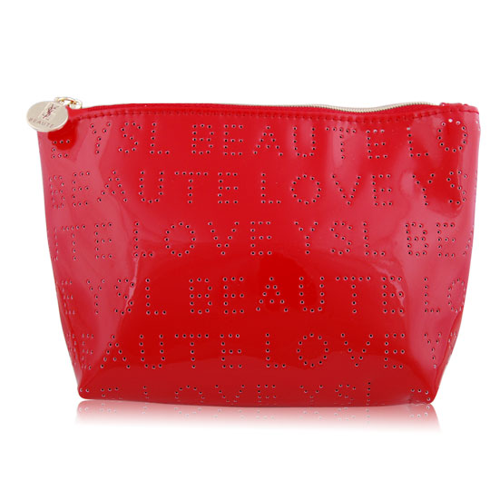 YSL 亮红时尚化妆包(15x5x12.5cm)