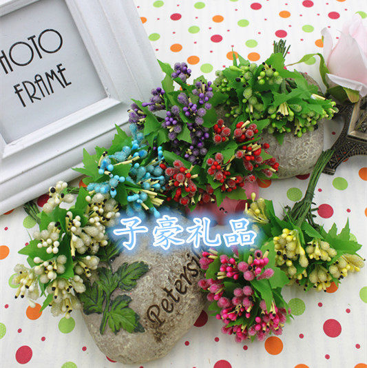 Simulation bouquet material bridal flower personal photo flower diy Garland material simulation star spike 12 a bunch