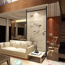 Chinese screen partition bedroom hotel dining room living room entrance wall solid wood custom