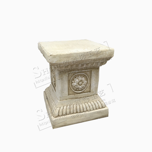 Eurostyle Villa Hotel Doorway Decoration Roman Flowerpots Base Square Stone Pillars Wedding road leading Roman column basin