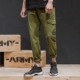 Harajuku Nhật Bản cũ quần hoang dã nam dán nhãn nhiều túi quân đội áo gió quần học sinh lỏng lẻo
