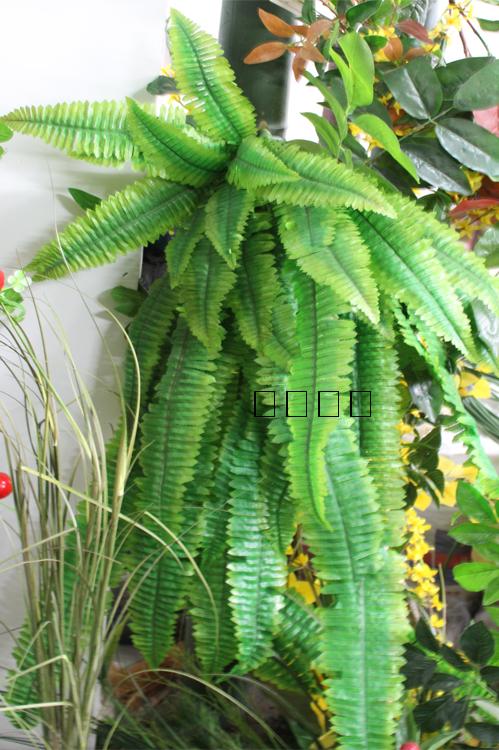High Emulation Fern Plant Leaves Persian Large Grass Wall Accessories Flower Arrangement Green Planting Vines Vine strips Decorative Accessories Direct