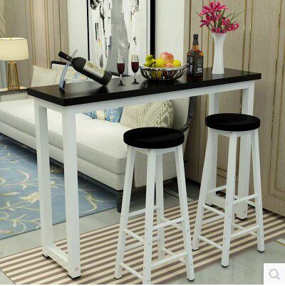 Bar Table Dining Bar Simple Bar Lengthened Bar Coffee Bar Steel Wood Bar Kitchen Rack