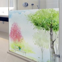 Customized adhesive-free electrostatic adhesive self-adhesive frosted light transparent cartoon fresh pastoral doors and windows household glass paste paper film