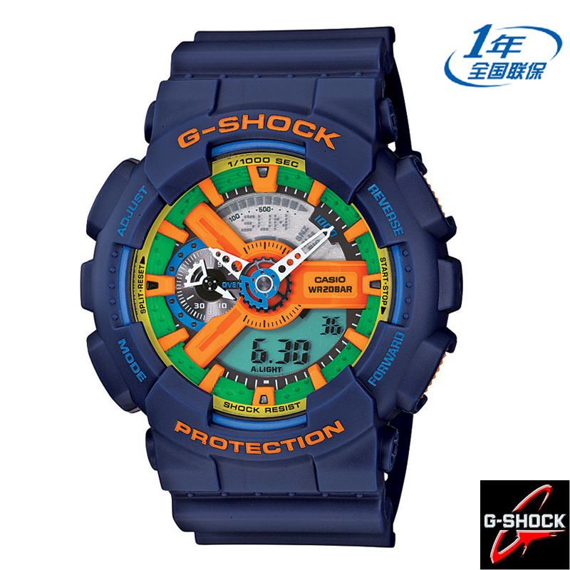 正品casio卡西欧g-shock手表GA-110TS AC FC运动防水学生石英男表