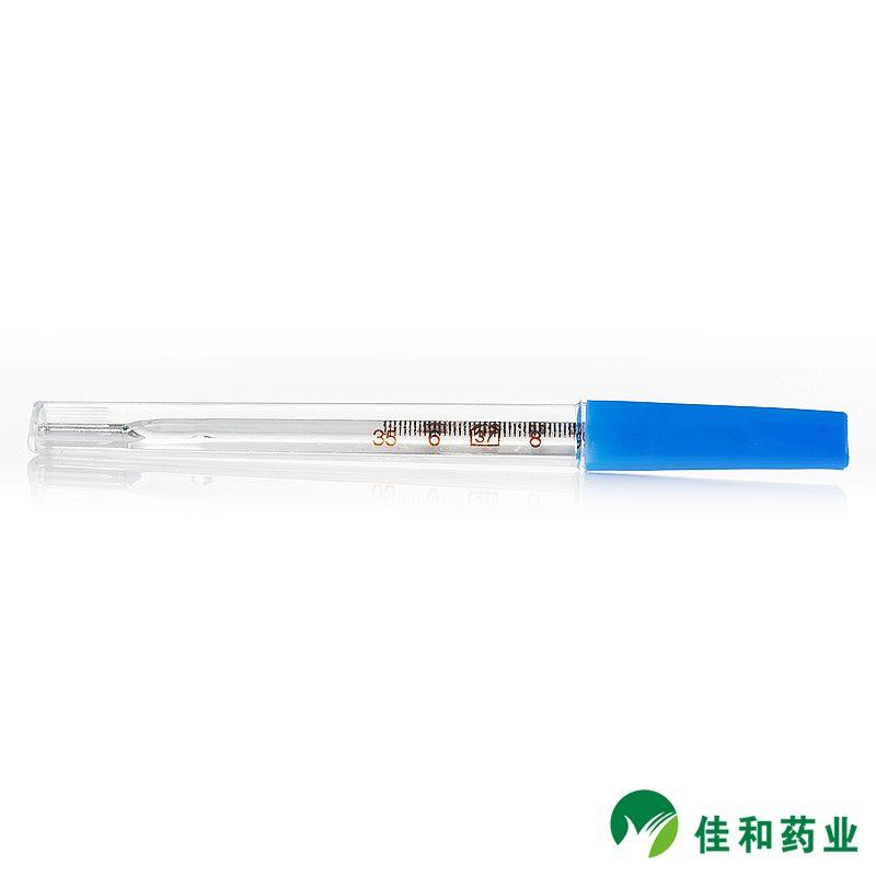 梅芳 玻璃体温计1支口腔型三角型棒式测量体温水银温度计