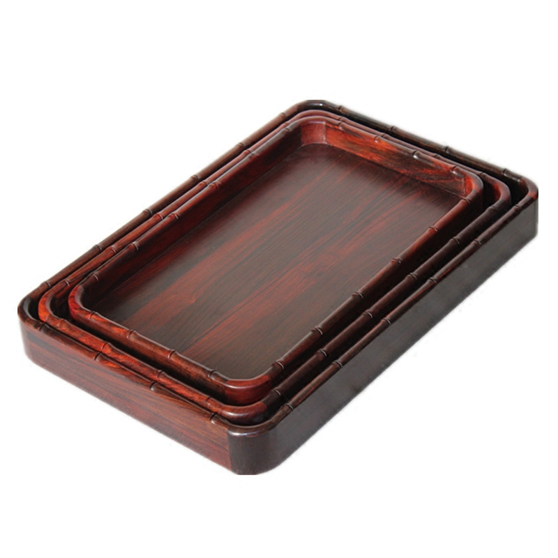 Home Tea Tray Tea Care Tray Brief Tea Set Tea Tray Rectangular Tea Tray Qigong Fu Tea Red Acid Branch Tea Tray Red Wood