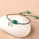 Yan Yu Jiangnan vòng chân s925 bạc xanh mã não nữ đơn giản dệt tay trang sức sinh viên chuỗi chân gió quốc gia cửa hàng phụ kiện Vòng chân
