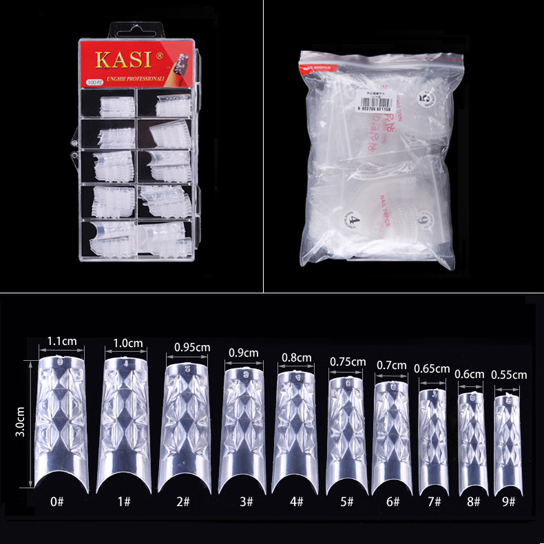 KaSi美甲琉璃甲片琉璃甲常用甲片款式:外凸琉璃甲片工具100/500片