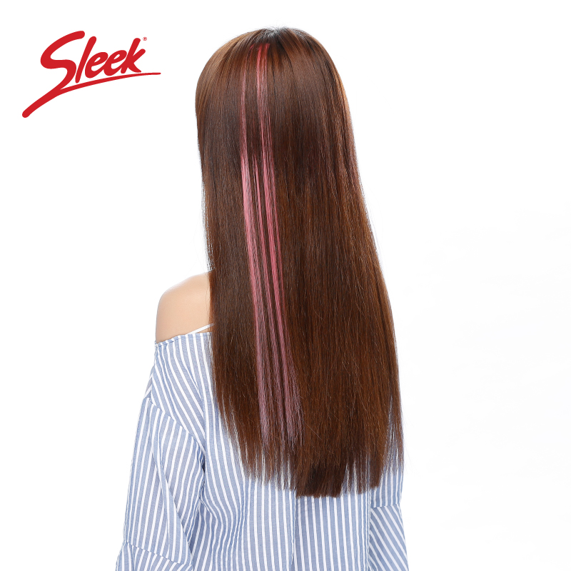 sleek假发女彩色假发片挑染一片式接发片渐变无痕彩发片直发发片