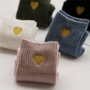 Tất cotton Nhật Bản thoải mái cho mùa xuân và mùa thu vớ của phụ nữ Vớ cotton Hàn Quốc tình yêu vớ hình trái tim vớ dày vớ y khoa giãn tĩnh mạch