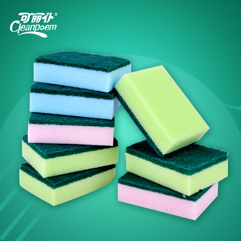 Keli servant kitchen dishwashing cloth Dishwashing sponge cleaning cloth Brush bowl cloth rag vegetable and melon cloth 8 pieces