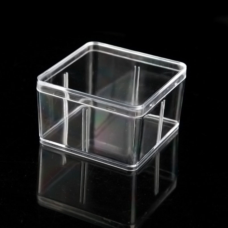High Transparent Plastic Empty Box Square Containing Box Sample Ornament Display Case Jewelry Box Water Drill Box Wholesale