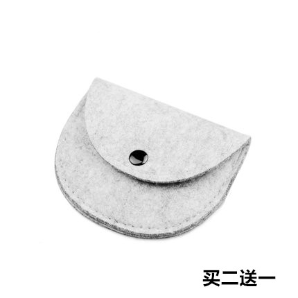 New portable environmental protection wool felt small coin purse mini creative cute coin key storage bag