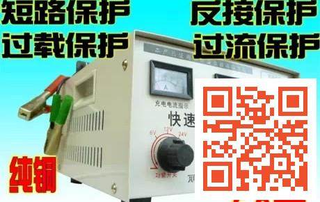 Car 50A pure copper charger Electric vehicle locomotive 6V12V24V charger full intelligent protection 80AH