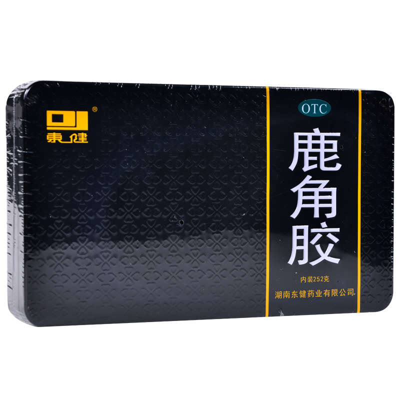 东健 鹿角胶 252g 铁盒 温补肝肾益精养血 血虚头晕 包邮