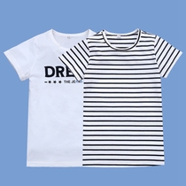 Girls T-shirt base shirt middle and big children new cotton childrens clothing summer half-sleeve boys T-shirt summer short sleeve cotton
