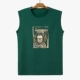 Mùa hè nam sinh viên thanh niên không tay áo thun vest Lycra cotton tròn cổ lỏng rộng vai mồ hôi vest vest