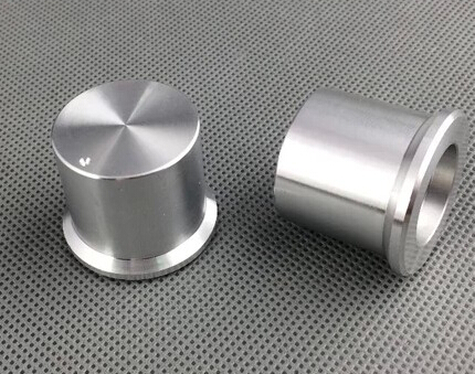 30mm silver-coloured full aluminium high light knob with logo