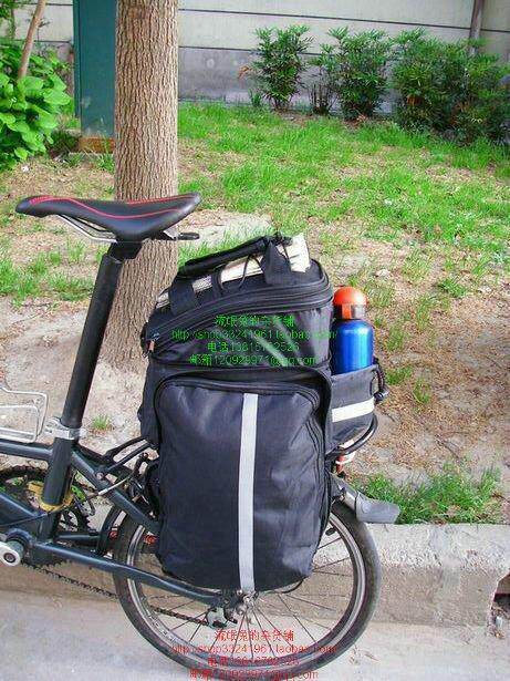 Handle multifunctional rack bag Small pack can be expanded to carry bag shoulder bag Handbag with waterproof cover