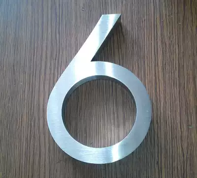 High-end brushed stainless steel number House plate English letter house number office Hotel digital luminous room number customization