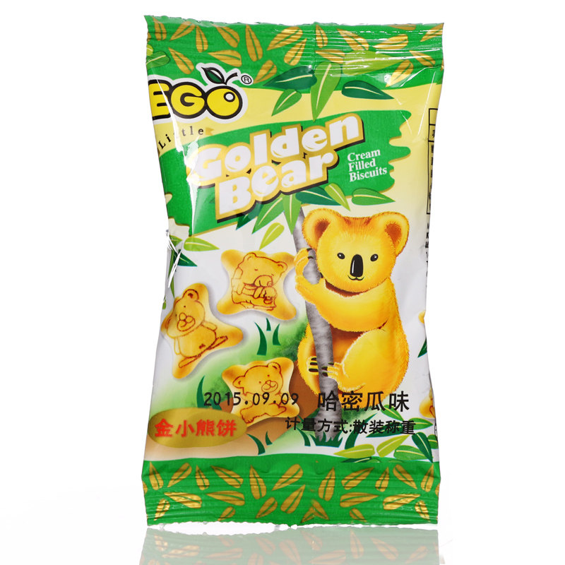 【天猫超市】进口零食品夹心饼干EGO金小熊灌心饼干10g-哈密瓜味