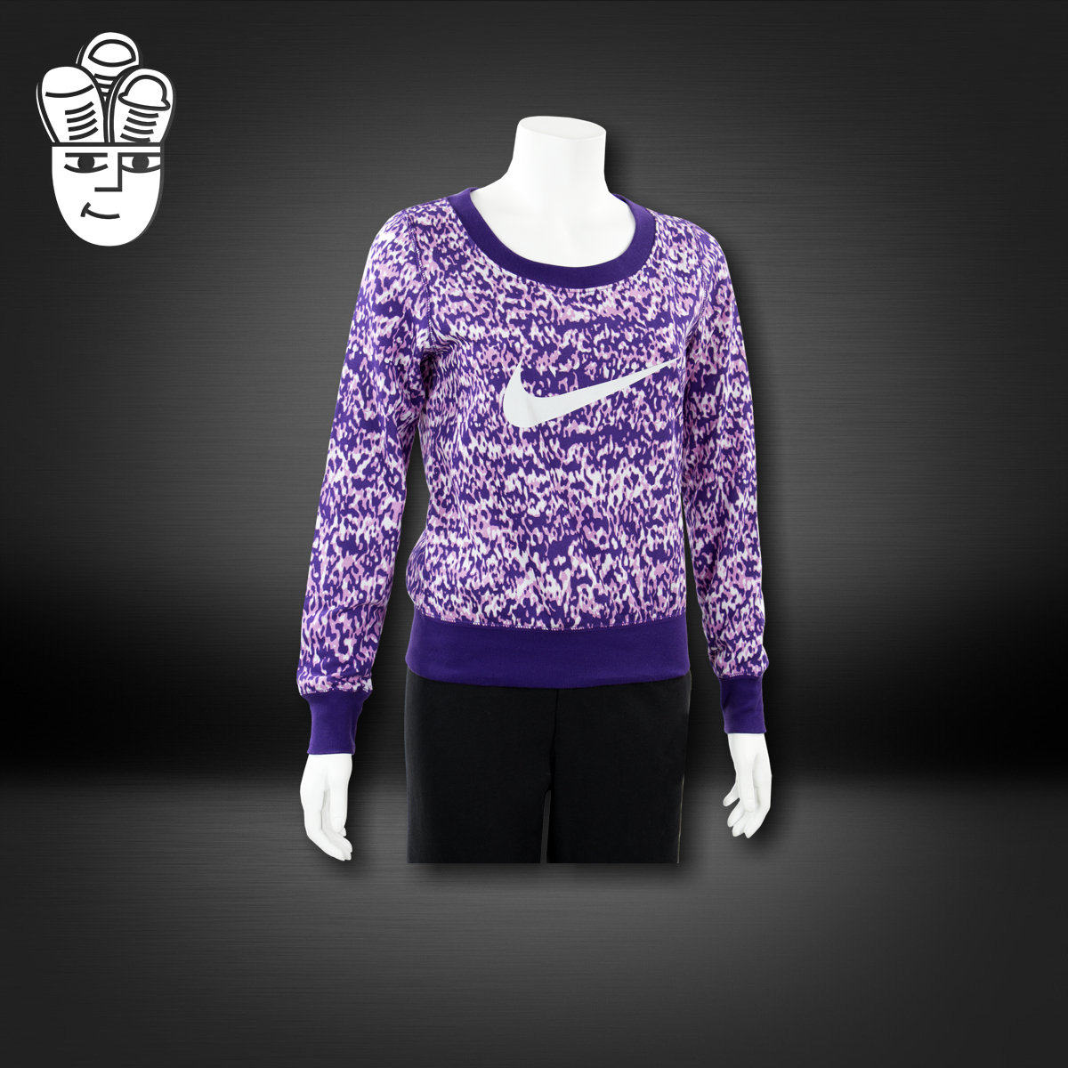 Nike Club Crew AOP 耐克女子圆领套头卫衣 运动外套 休闲套头衫