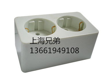 IMPA 792923 Marine non-waterproof double socket European style two-pin double socket cable plug and socket