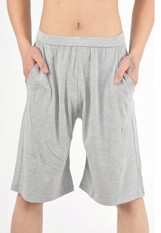Zhifeng bamboo fiber middle-aged and elderly men's shorts thin loose large size elastic waist home pants pajamas large size spring and summer