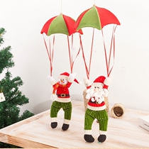 Christmas decorations hanging parachute elderly Santa Claus ceiling decoration Christmas scene decorations