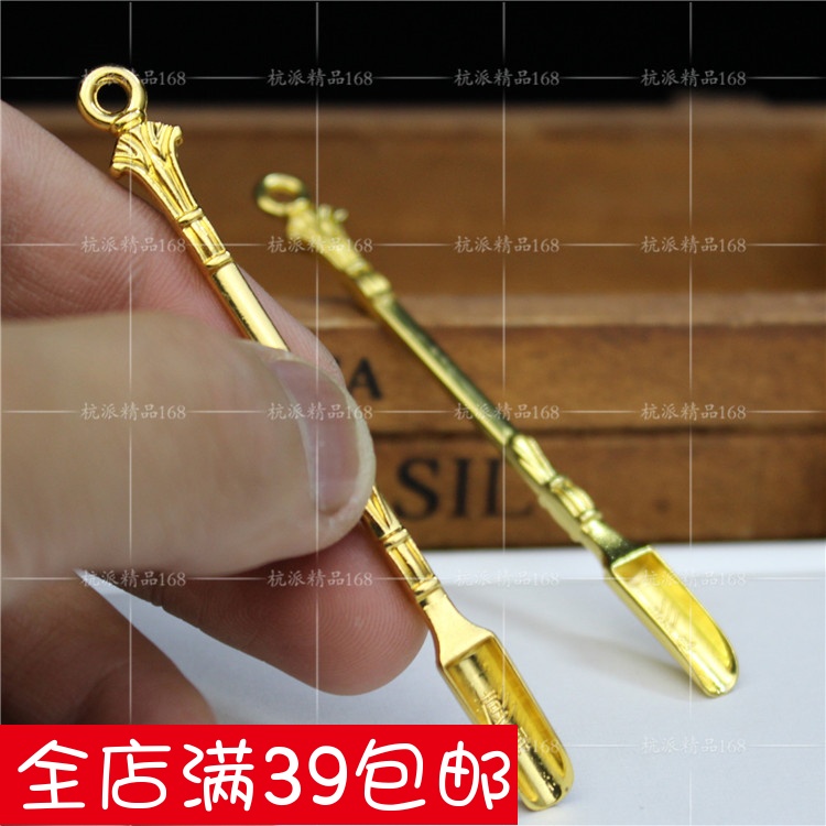 Measuring spoon Exquisite mini metal spoon High quality micro shovel Nouveau Riche gold version of the large favor