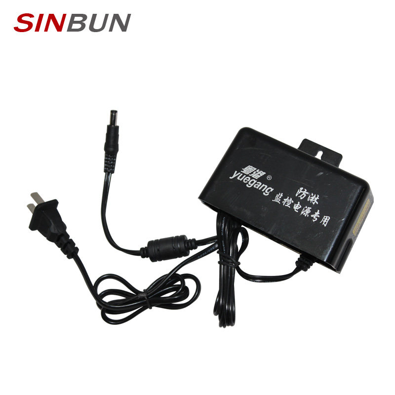 Hong Kong/Guangdong YG-2412 black 12V2A monitoring special anti-shower water switch stabilized power supply indoor and outdoor
