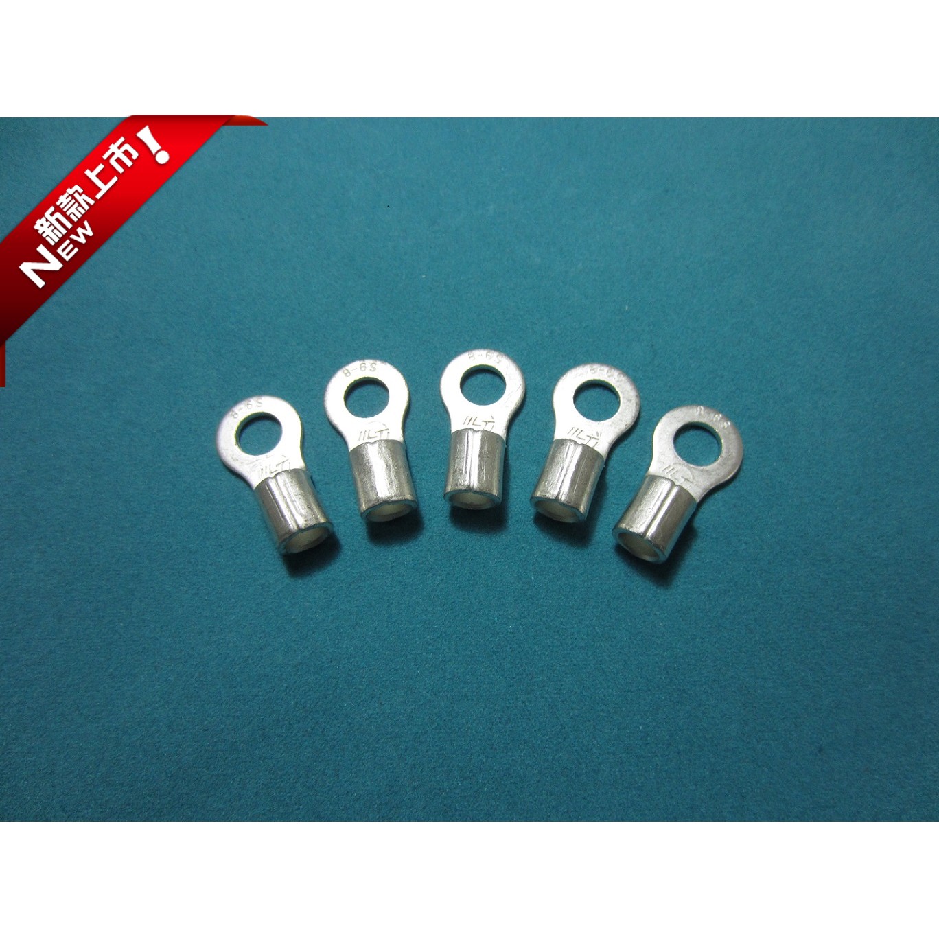 RNB8-6 bare round type cold crimp terminal block Hole type copper welded environmental protection tip 1.2mm thick matt