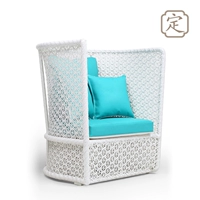 Guan Tang Home Mây ngoài trời Sofa đơn Đơn giản Trung Quốc Sân vườn Nội thất ban công - Đồ nội thất thiết kế ghế tựa lưng