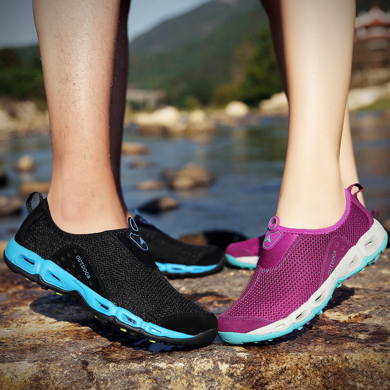 Spring Anadromous Sandals Shoes Women's Net Face Super Light Breathable Outdoor Hiking Shoes Men Seaside Tourist Beach Shoes